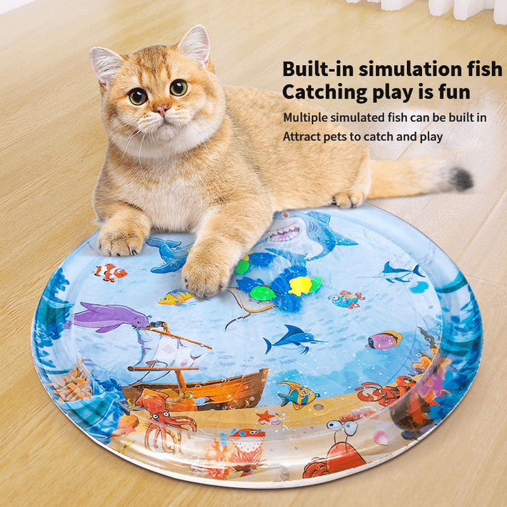 Water-filled inflatable pet mat cat mat