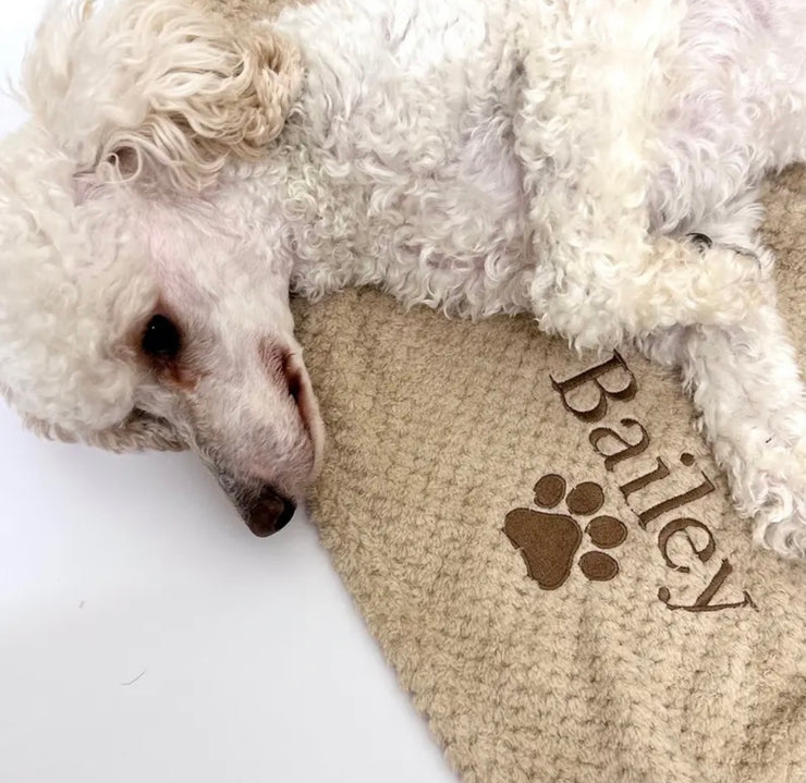 Personalised discount dog throw