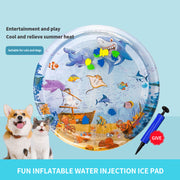 Water-filled inflatable pet mat cat mat