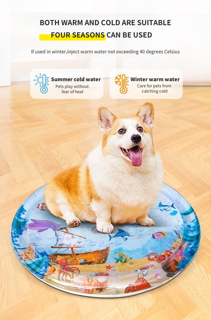 Water-filled inflatable pet mat cat mat