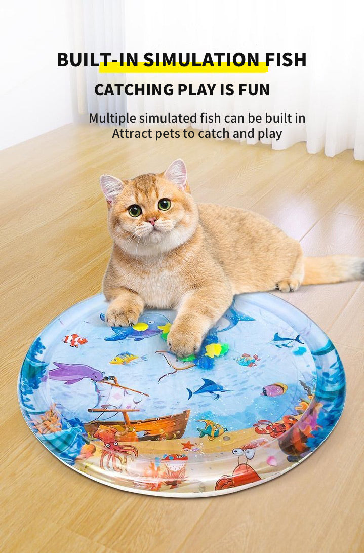 Water-filled inflatable pet mat cat mat