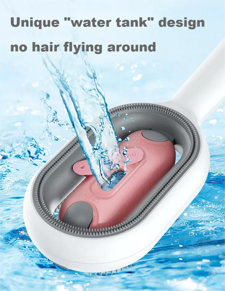 Cleaning Hair Removal Comb Water Injection Vibrato Cleaning Comb Can Add Disposable Essence Dog Cat Comb