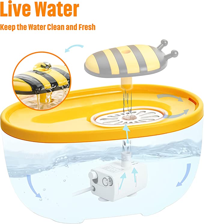 Pet Water Fountain, Automatic Pet Water Fountain, Suitable for Cats, Dogs and Pets