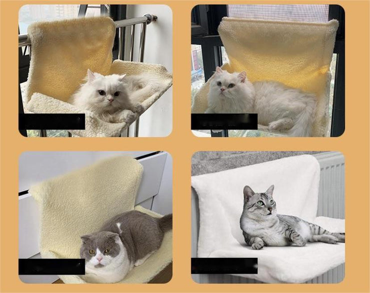 Cat hammock cat hanging bed four seasons universal hanging cat litter hanging bedside cat window sill frame free punching cat supplies