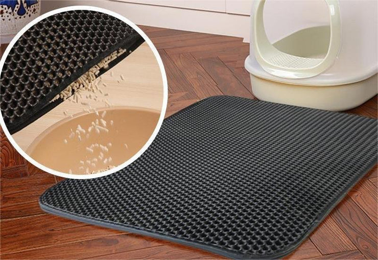 Double-layer eva pet cat litter mat pet cat litter box filter sand mat pet supplies cat scratching mat