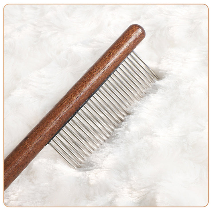 Pet cat comb hair loss dog cat knot flea comb encrypted steel needle row comb pet comb